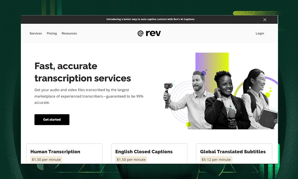 Rev transcription services