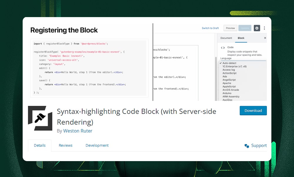 Syntax-Highlighting Code Block
