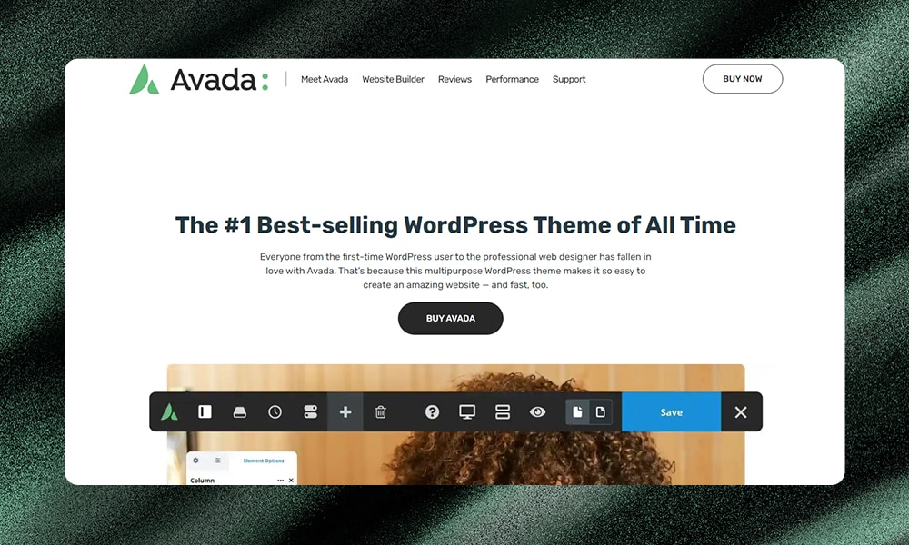 Avada homepage