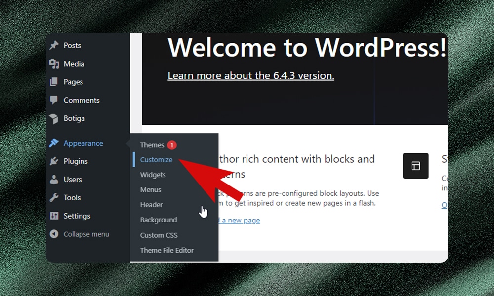 WordPress settings