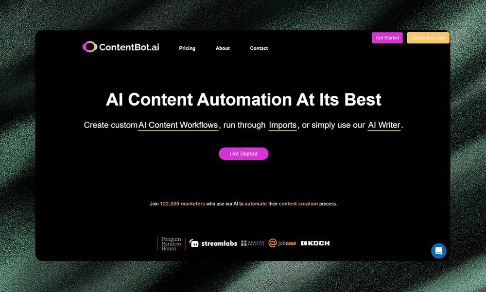 ContentBot.ai homepage