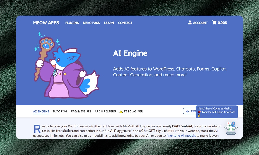 AI Engine homepage